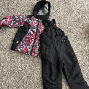 Size 4 Land’s End ski jacket and Arctic Quest snow bib